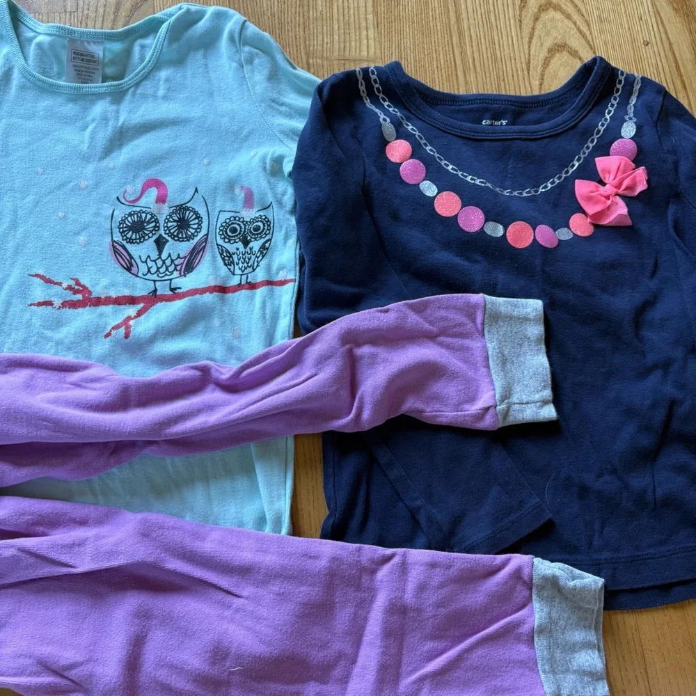 14 Piece Girls Pajamas Sets 2 Pc Lot Sizes 4T 4 5 5T XS Small Fall Spring Winter